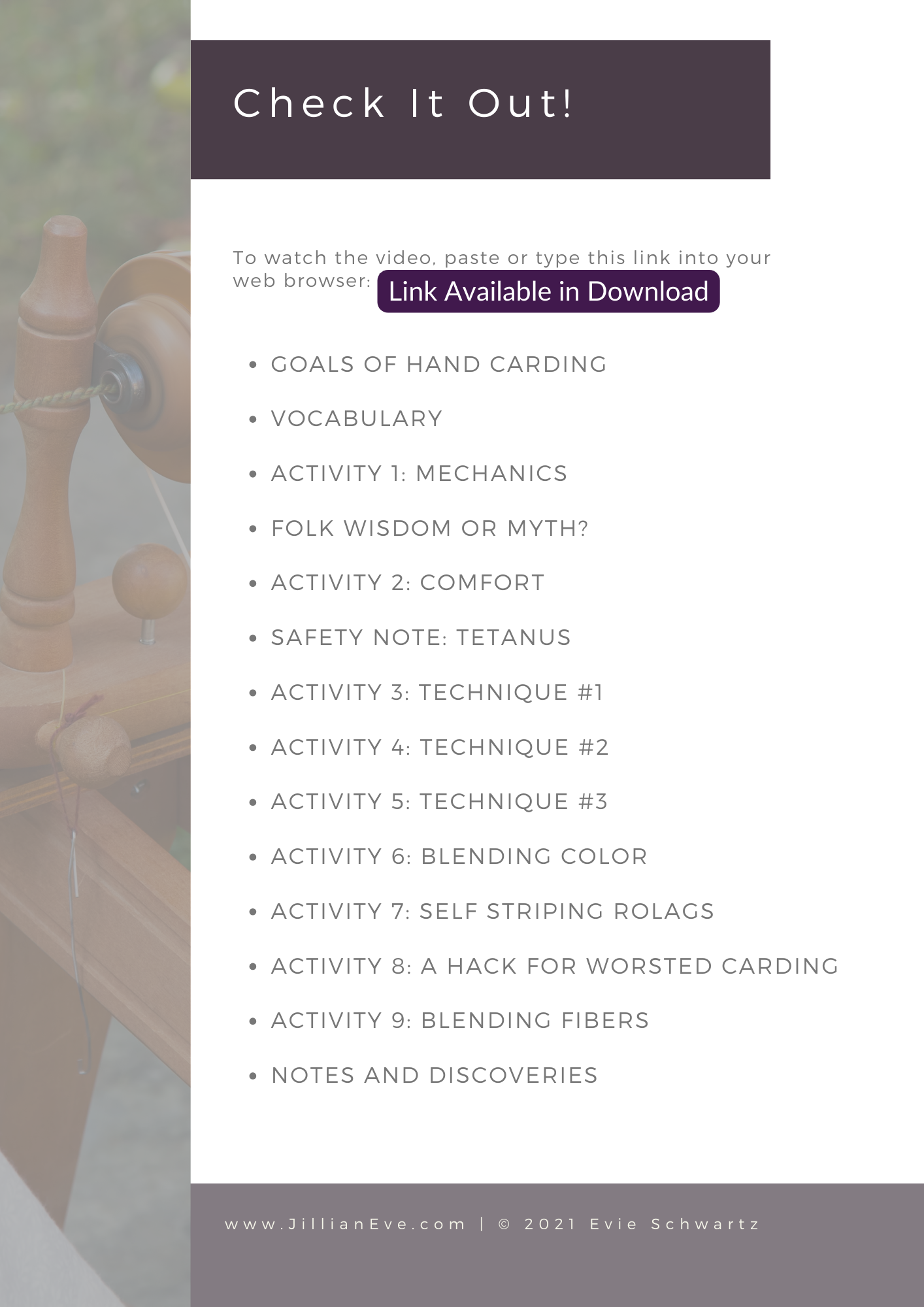 Hand Carding Workshop - Digital Workshop