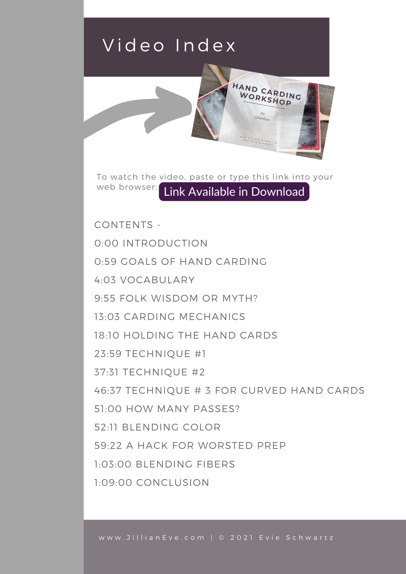 Hand Carding Workshop - Digital Workshop